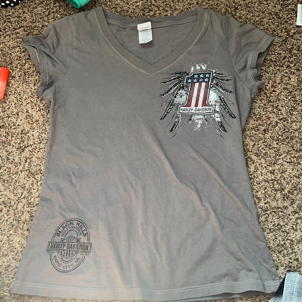 Harley Davidson red white and blue t-shirt Size Small